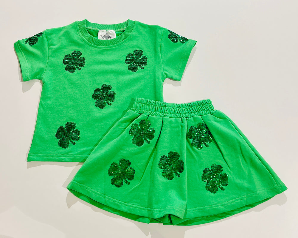 Belle Cher - Green Clover Skort Set