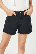Hayden Girl - Distressed Washed Color Denim Shorts