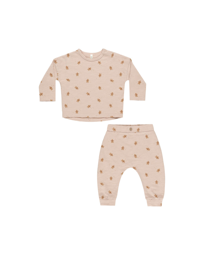 Rylee & Cru - Gingerbread LS Tee + Pant Set