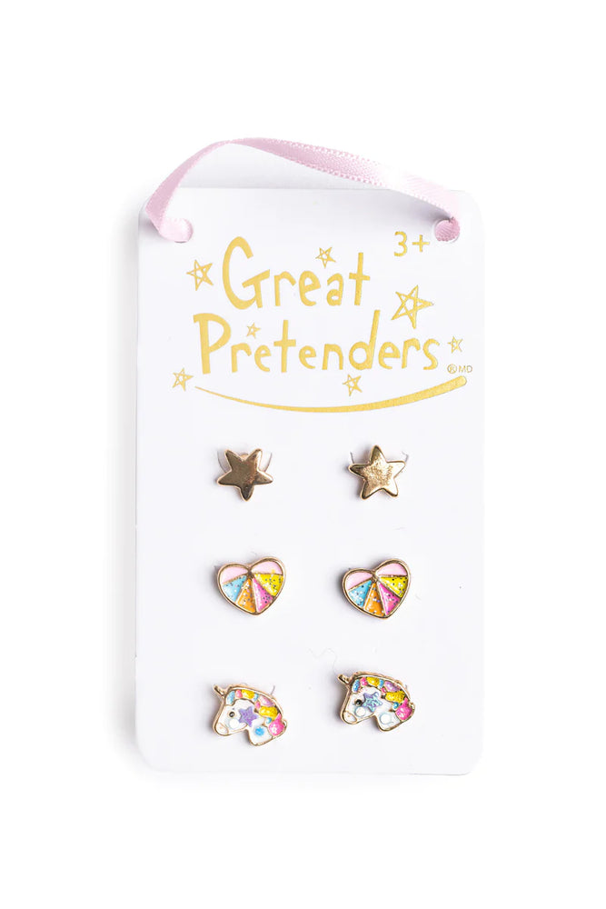Great Pretenders - Rainbow Love Sticker Earrings - 30 pairs - Little Zebra