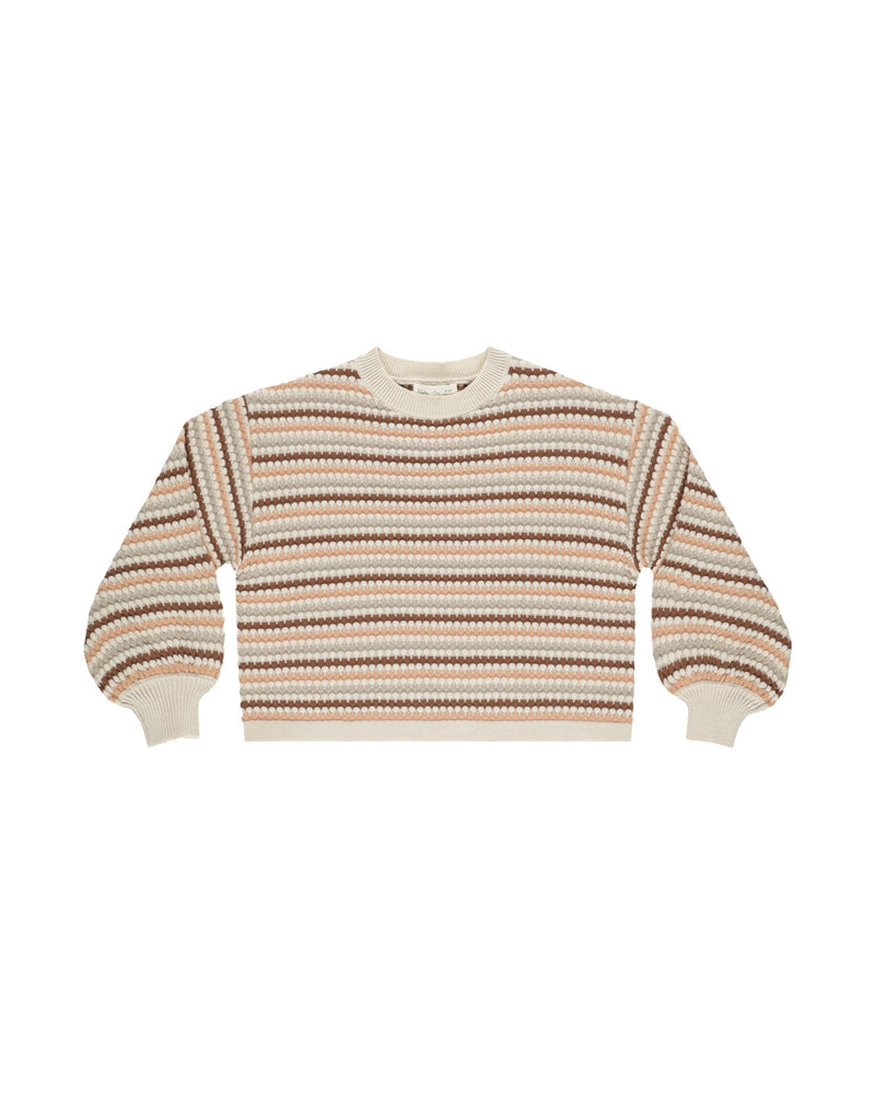 Rylee & Cru - Honeycomb Stripe Boxy Crop Sweater