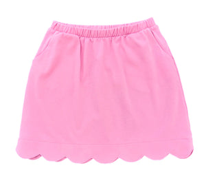 James & Lottie - Pink Knit Sophie Scalloped Skirt