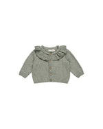 Quincy Mae - Basil Ruffle Collar Cardigan