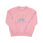 The Beaufort Bonnet Company - Isabelle's Intarsia Sweater Hamptons Hot Pink/Candy Canes