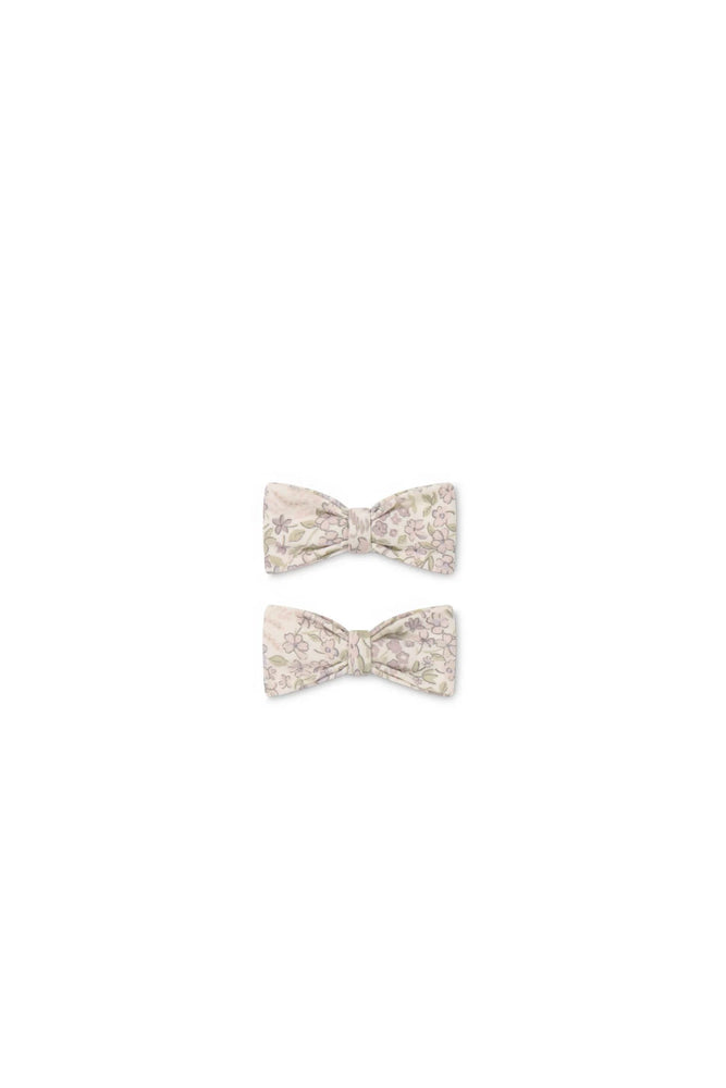 Jamie Kay - Organic Cotton Noelle 2 PK Bow April Floral Mauve