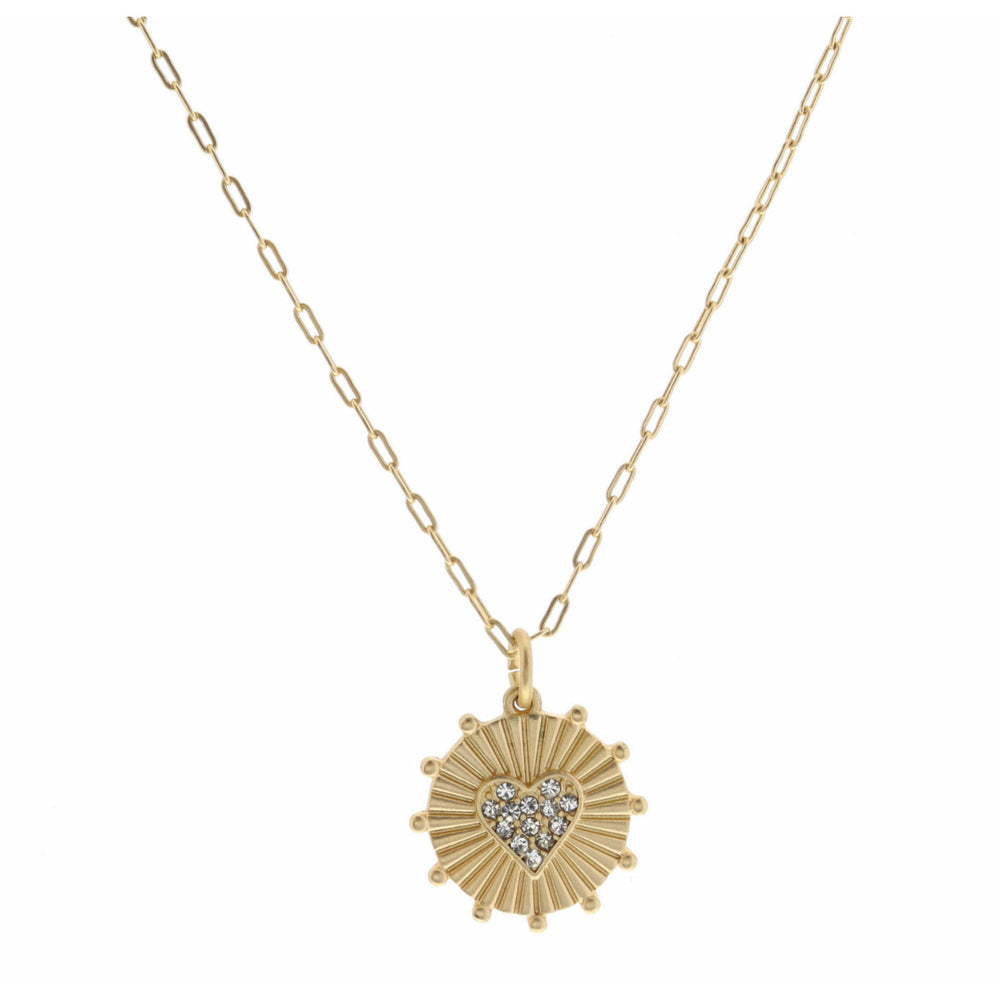 Love Wishes Gold Medallion Necklace