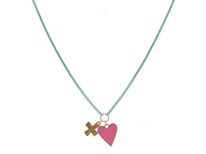 With Love Aqua Heart Necklace