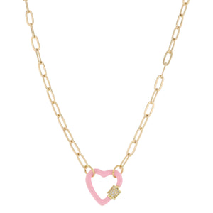 Lovely Pink Chain Necklace