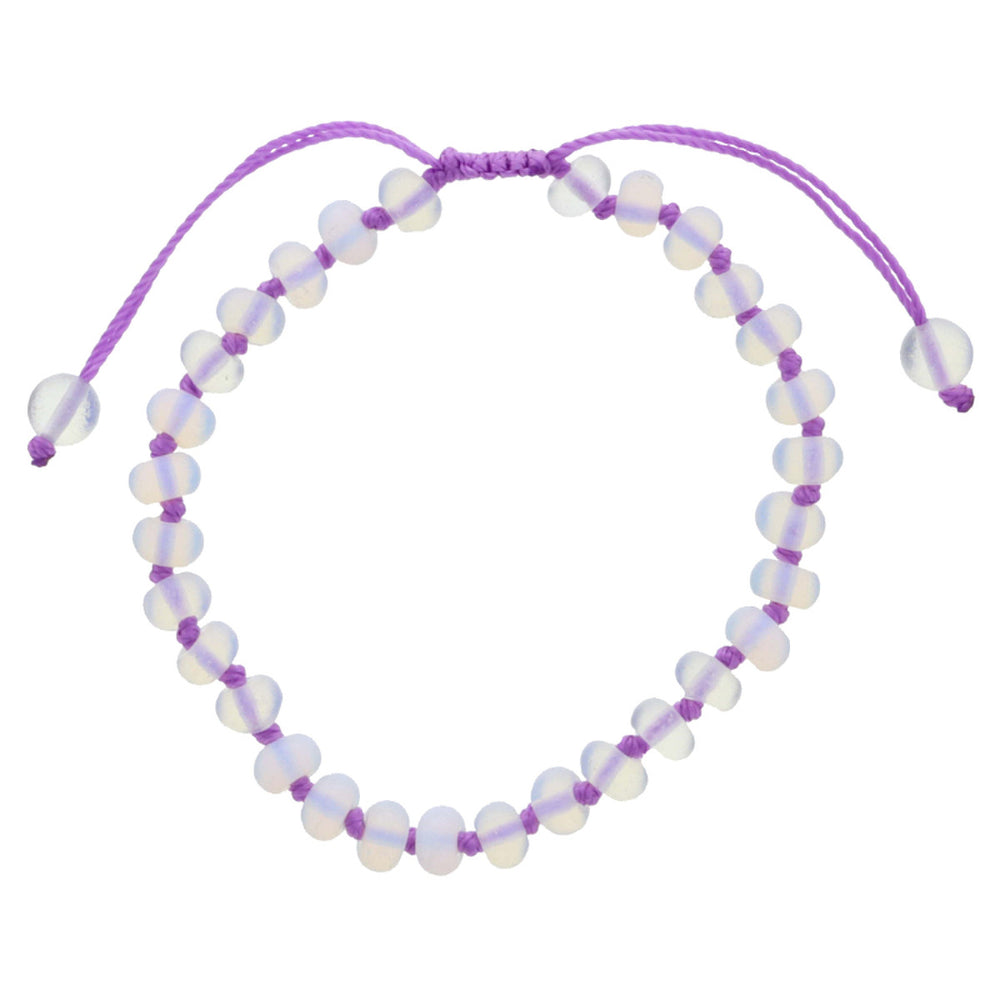 Summer of Fun Knotted Thread & Opalite Beaded Bracelet (multiple colors)