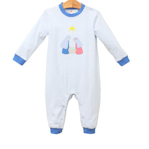 Jellybean - Blue Nativity Romper