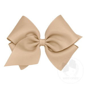 wee ones -  Classic Grosgrain Girls Hair Bow (Plain Wrap)