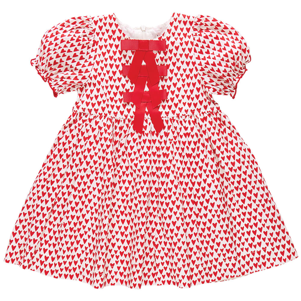 Pink Chicken - Girls Hermione Dress - Mini Hearts