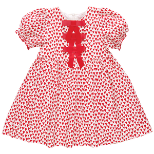 Pink Chicken - Girls Hermione Dress - Mini Hearts