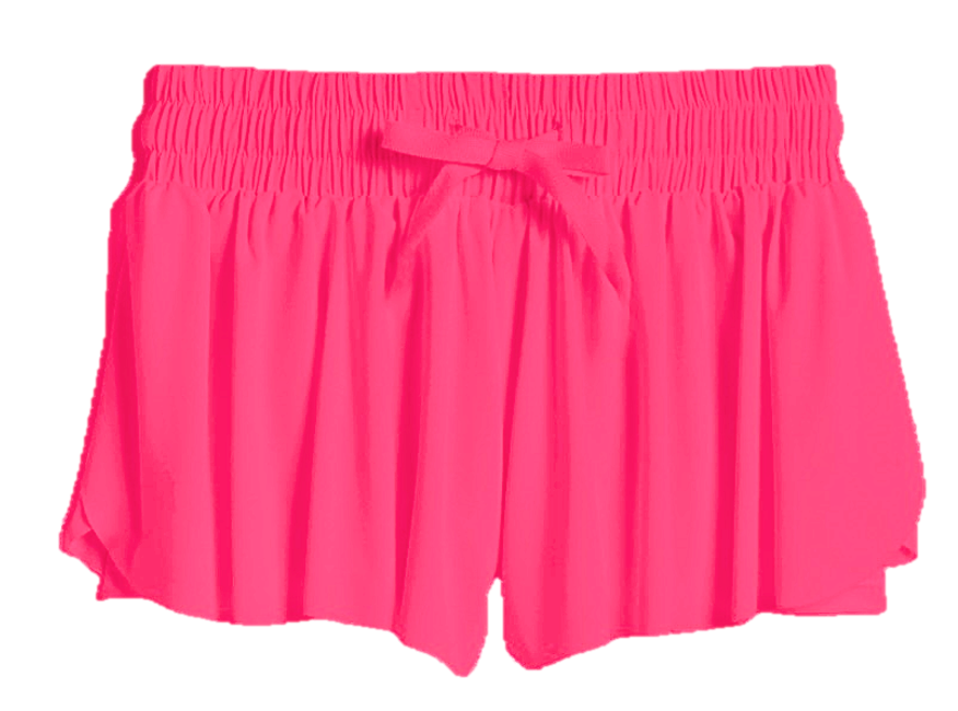 Suzette - Junior Fly Away Shorts - Neon Coral