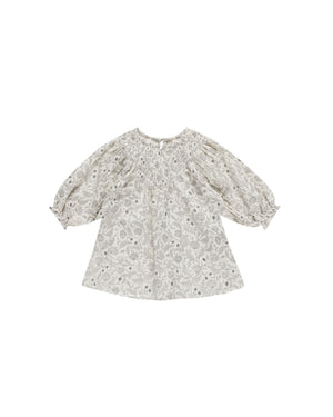 Quincy Mae - Winter Floral V Smocked Dress