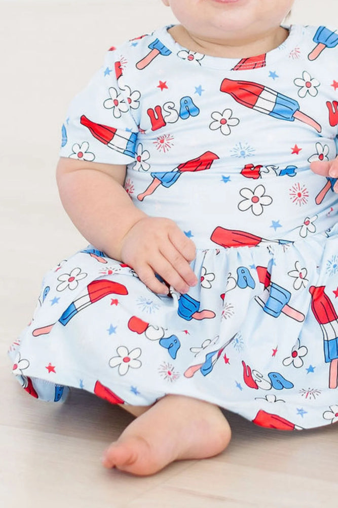 Mila & Rose - Proudly Patriotic S/S Twirl Bodysuit