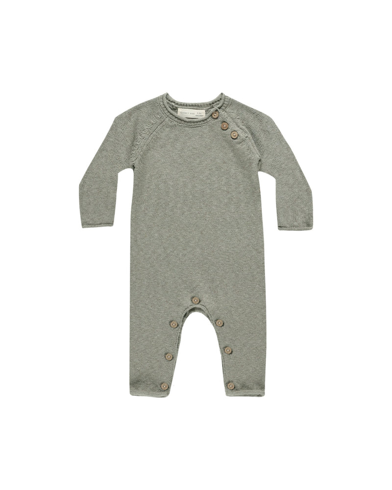 Quincy Mae - Basil Cozy Heather Knit Jumpsuit