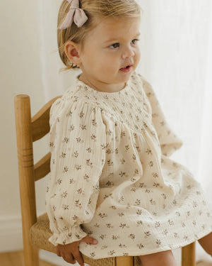 Quincy Mae - Holly Berry V Smocked Dress