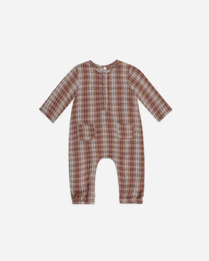 Rylee & Cru - Long Sleeve Woven Jumpsuit || Autumn Plaid