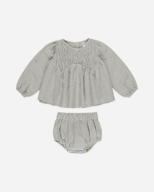 Rylee & Cru - Sophia Top + Bloomer Set || Forest Gingham