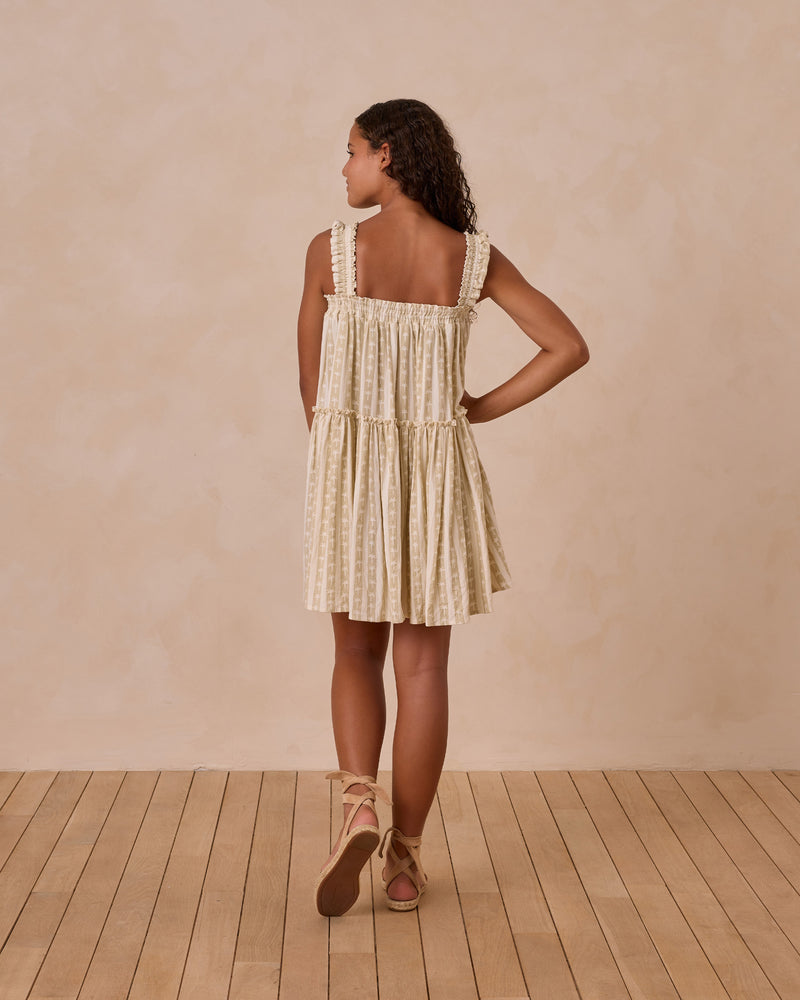 
            
                Load image into Gallery viewer, Rylee &amp;amp; Cru - Teen Palm Stripe Cicily Dress
            
        