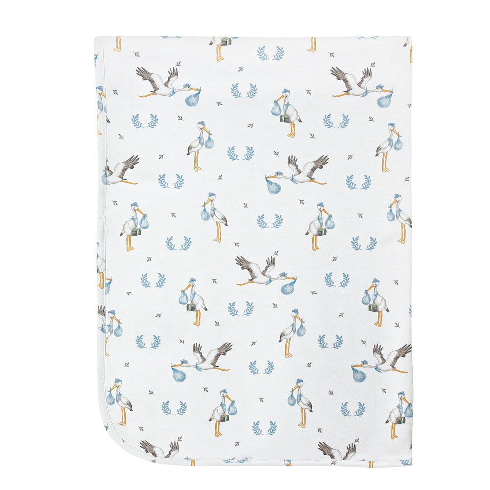 Baby Club Chic - Blue Welcome Home Baby Receiving Blanket