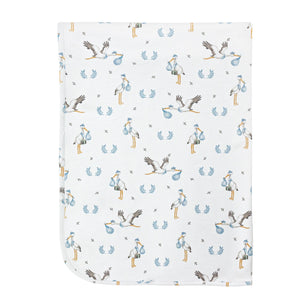 Baby Club Chic - Blue Welcome Home Baby Receiving Blanket