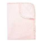 Baby Club Chic - Pink Hearts Ruffle Receiving Blanket