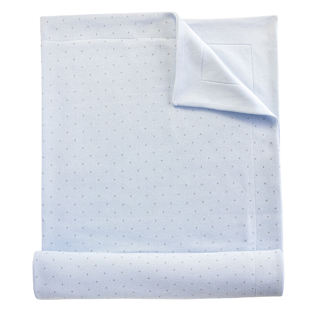 Baby Club Chic - Blue Printed English Knot Swaddle Blanket