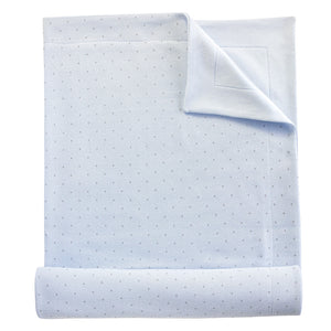 Baby Club Chic - Blue Printed English Knot Swaddle Blanket