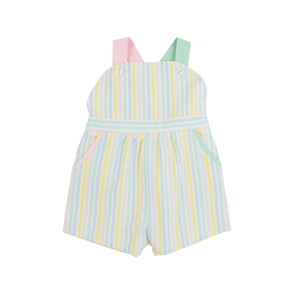 The Beaufort Bonnet Company - Siesta Key Seersucker Ruthie Romper