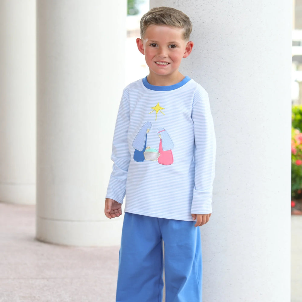 Jellybean - Blue Nativity Pants Set