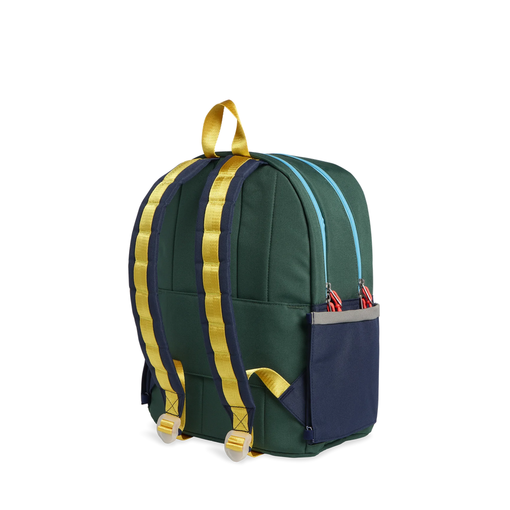 State Bag - Kane Double Pocket Backpack Green & Navy