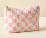 The Darling Effect - Blush Checkered Teddy Pouch