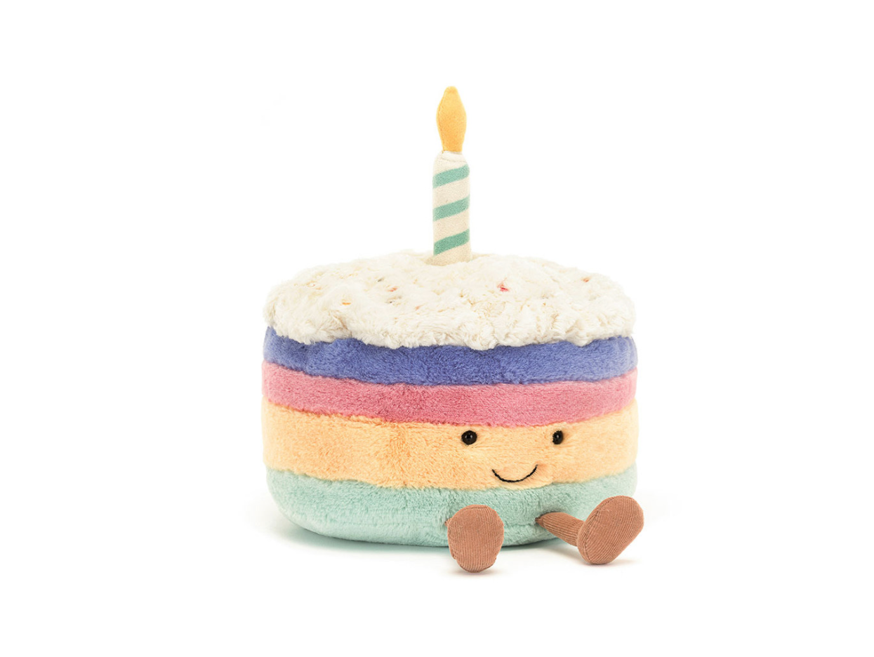 Jellycat - Amusable Rainbow Birthday Cake - Sweet E's Children's Boutique