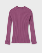 Mayoral - Mock neck ribbed sweater for girls Mauve