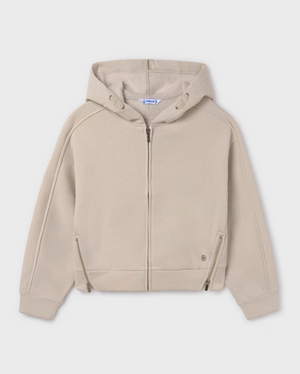 Mayoral - Stone Zip-up hoodie with side zippers