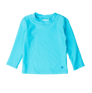 Ruffle Butts - Long Sleeve Rashgaurd Bright Aqua