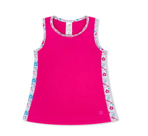 Set Athletics - Nicole Tank - Power Pink Bloomberry Floral