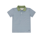 Set Athletics - Parker Polo - Baton Rouge Blue Ministripe Pistachio Green