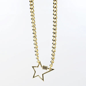 Treasure Jewels - Star Black Chain K18