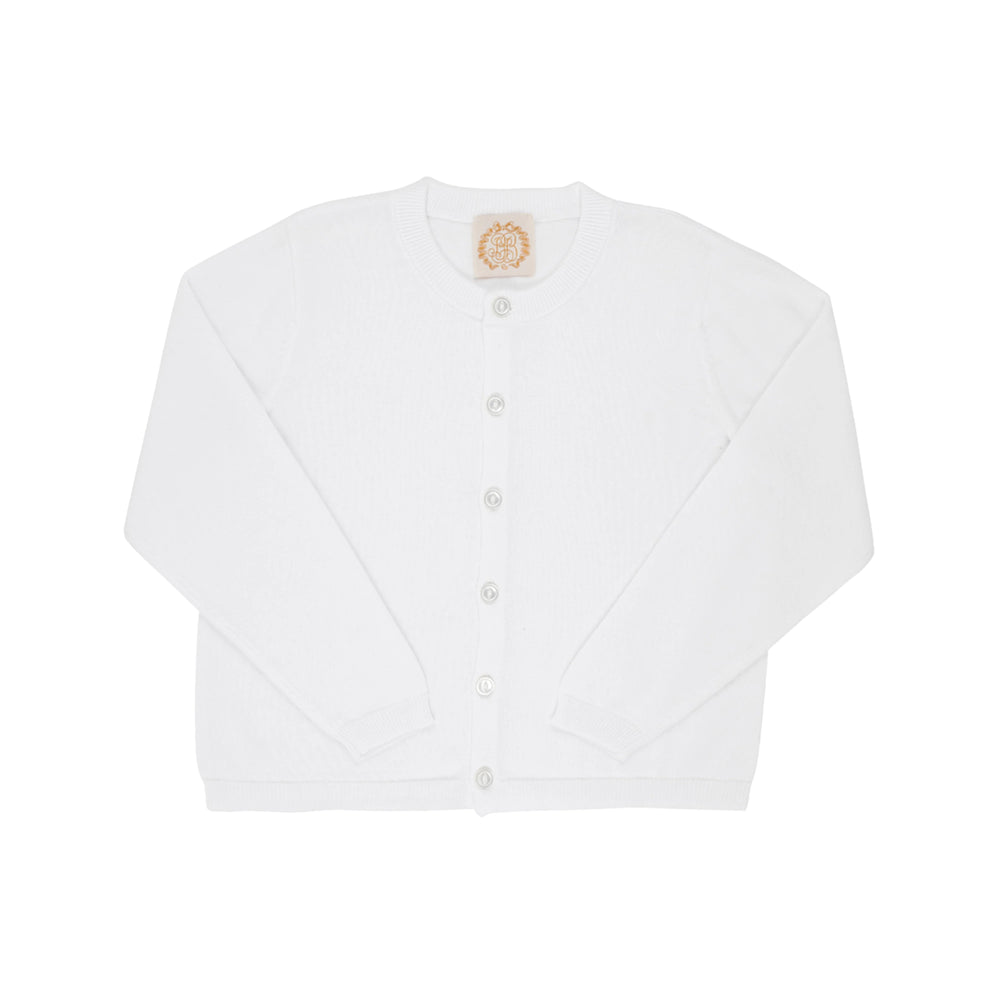 The Beaufort Bonnet Company - Cambridge Cardigan - Pearlized Buttons Worth Avenue White