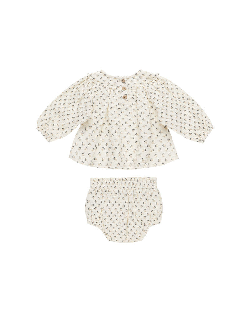 Quincy Mae - French Flora Mia Top + Bloomer Set