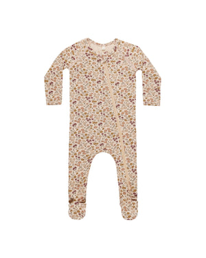 Quincy Mae - Posy Bamboo Zip Footie