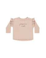 Rylee & Cru - Joyeux Noel Ruffle LS Tee