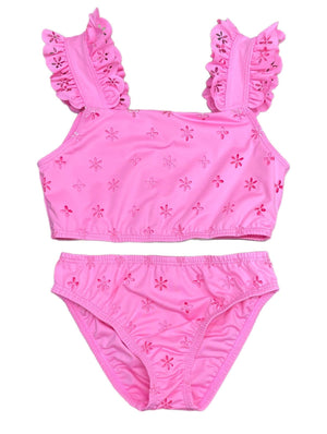 Be Elizabeth James & Lottie - Pink Eyelet Two Piece Swim