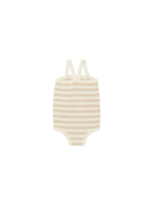 Rylee & Cru - Sand Stripe Knit Baby Romper