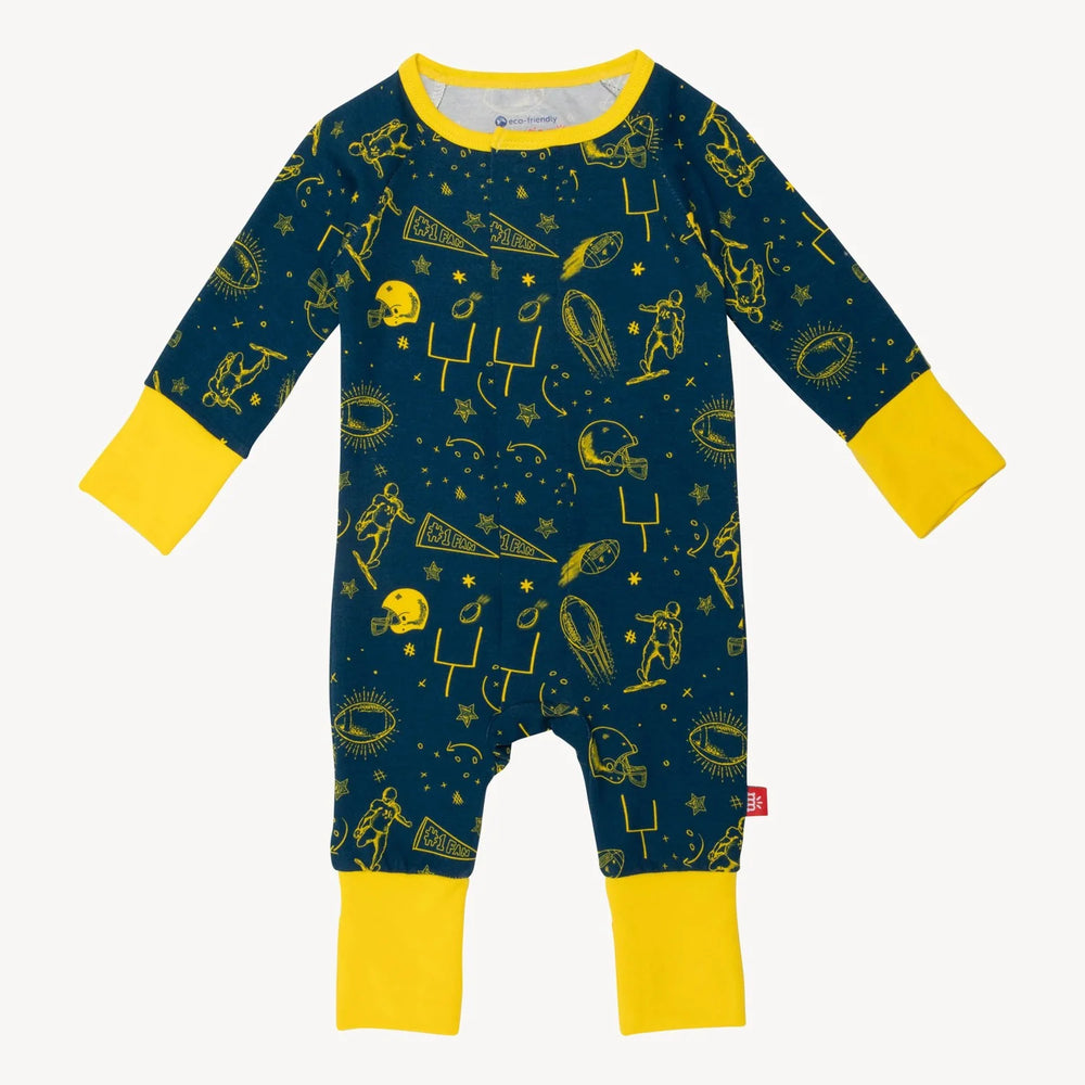 Magnetic Me - Blue & Yellow Game Day Convertible Romper