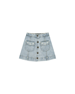 Rylee & Cru - Light Washed Denim Denver Mini Skirt