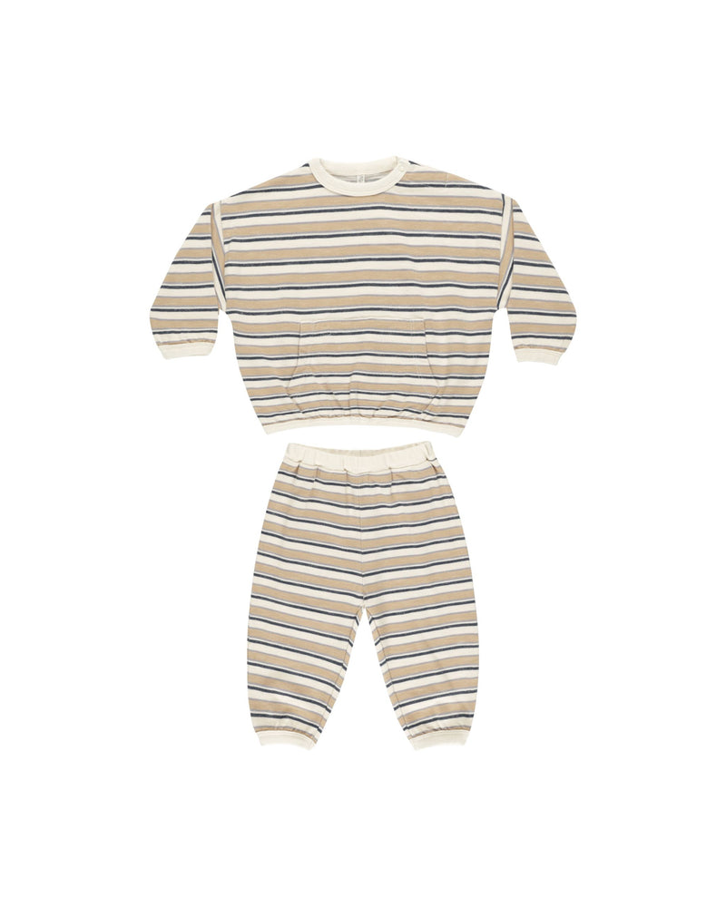 Rylee & Cru - Blue Vintage Stripe Relaxed Set